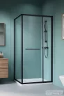 Radaway Alienta Black SD II 90x80 szögletes zuhanykabin, fekete profil 10192980-54-01
