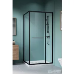   Radaway Alienta Black SD II 90x80 szögletes zuhanykabin, fekete profil 10192980-54-01