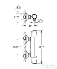 Grohe PRECISION TREND termosztátos zuhany csaptelep zuhanyszett nélkül,matt fekete 1022172432