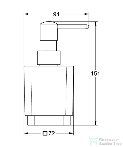 Grohe SELECTION CUBE szappanadagoló tartókonzol nélkül,Phantom Black 102278KF00