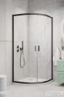 Radaway Alienta A 80x80 íves zuhanykabin, szálcsiszolt fegyvermetál profil 10228080-92-01