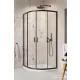 Radaway Alienta Black A 90x90 íves zuhanykabin, fekete profil 10229090-54-01