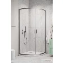   Radaway Alienta A 90x90 íves zuhanykabin, szálcsiszolt króm 10229090-91-01