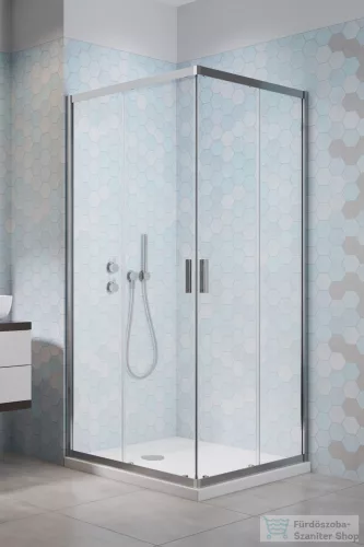 Radaway Alienta C 80x80 szögletes zuhanykabin, króm profil 10238080-01-01