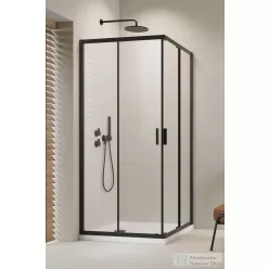   Radaway Alienta Black C 80x80 szögletes zuhanykabin, fekete profil 10238080-54-01
