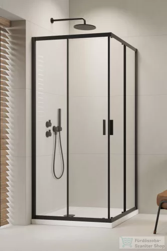Radaway Alienta Black C 80x80 szögletes zuhanykabin, fekete profil 10238080-54-01