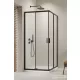 Radaway Alienta Black C 80x80 szögletes zuhanykabin, fekete profil 10238080-54-01