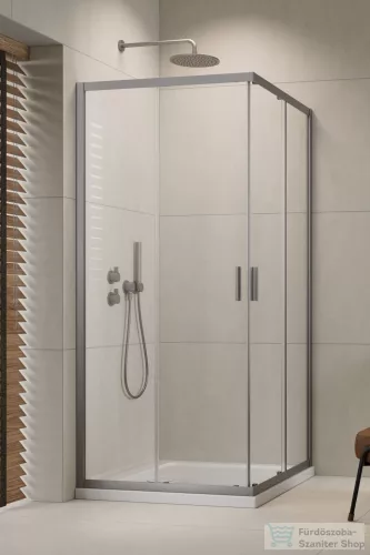 Radaway Alienta C 90x90 szögletes zuhanykabin, szálcsiszolt  króm profil 10239090-91-01