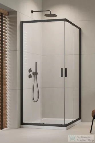 Radaway Alienta C 90x90 szögletes zuhanykabin, szálcsiszolt fegyvermetál profil 10239090-92-01