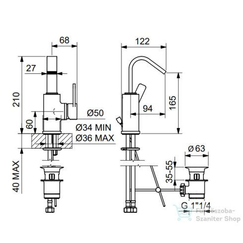 Bugnatese Morse bidé csaptelep automata leeresztővel,szálcsiszolt nikkel 1023NS