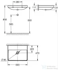 Grohe EURO CERAMIC 60x47 cm-es falra szerelhető mosdó Hyperclean bevonattal, csaplyuk és túlfolyó nélkül, fehér 102416SH00