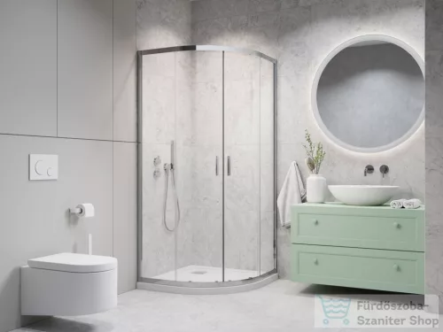 Radaway Alienta E 80x90 íves zuhanykabin, króm profil 10248090-01-01