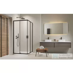   Radaway Alienta Black D 80x100 szögletes zuhanykabin, fekete profil 10258010-54-01
