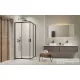 Radaway Alienta Black D 80x100 szögletes zuhanykabin, fekete profil 10258010-54-01