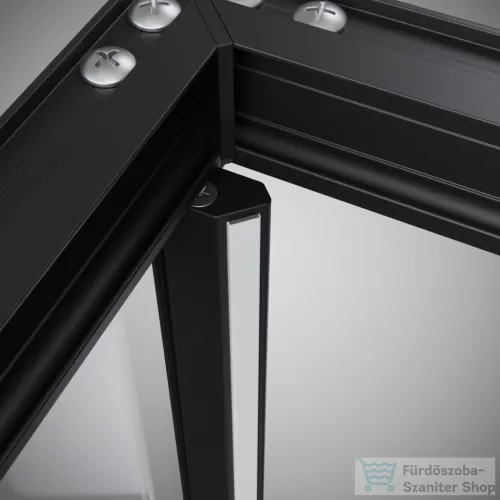 Radaway Alienta Black D 80x100 szögletes zuhanykabin, fekete profil 10258010-54-01