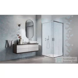   Radaway Alienta D 80x90 szögletes zuhanykabin, króm profil 10258090-01-01
