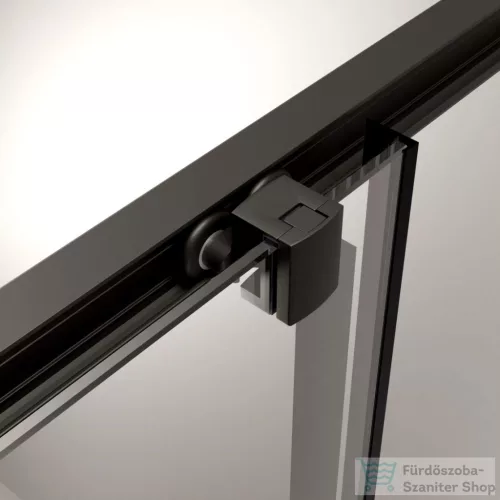 Radaway Alienta Black DWJ 130 zuhanyajtó, fekete profil 10260130-54-01