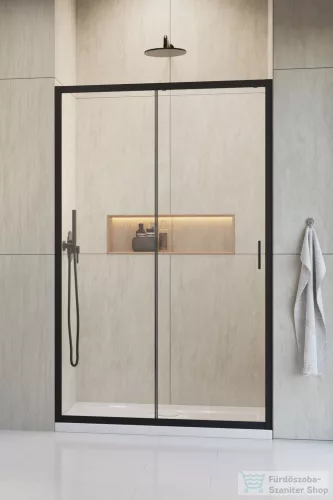 Radaway Alienta Black DWJ 140 zuhanyajtó, fekete profil 10260140-54-01