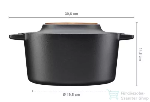 FISKARS Norden öntöttvas lábas, fedővel (4 L) 1026565