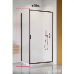   Radaway Alienta S 80 cm-es oldalfal, szálcsiszolt fegyvermetál profillal 10270080-92-01