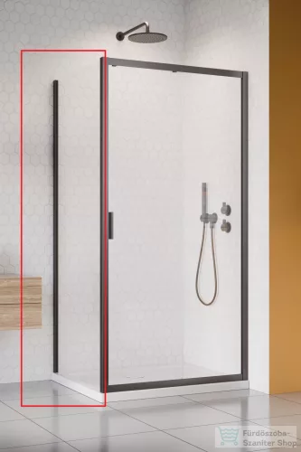 Radaway Alienta S 80 cm-es oldalfal, szálcsiszolt fegyvermetál profillal 10270080-92-01