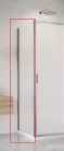 Radaway Alienta S 90 cm-es oldalfal, szálcsiszolt króm profillal 10270090-91-01