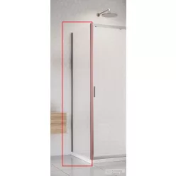   Radaway Alienta S 90 cm-es oldalfal, szálcsiszolt króm profillal 10270090-91-01