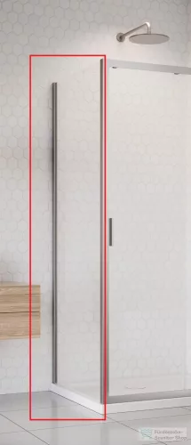 Radaway Alienta S 90 cm-es oldalfal, szálcsiszolt króm profillal 10270090-91-01