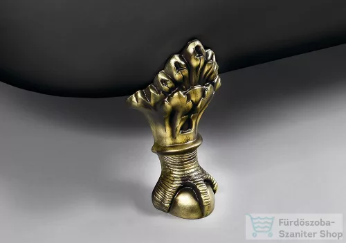 Sapho POLYSAN REGATA szabadonálló kád, 175x85x61cm, bronz lábak, fekete/fehér (10271)