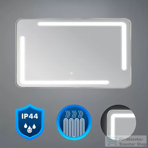 Leziter Padova 120 tükör jelenlétérzékelővel led világítással páramentesító funkcióval 120x60 cm 1029-12060