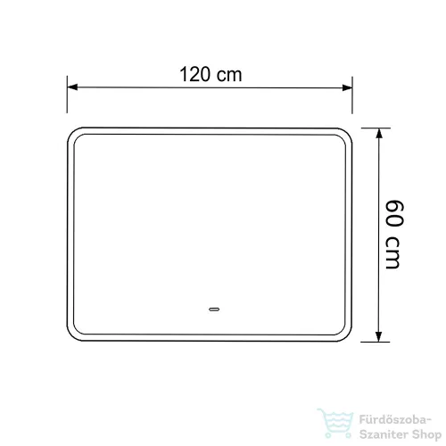 Leziter Padova 120 tükör jelenlétérzékelővel led világítással páramentesító funkcióval 120x60 cm 1029-12060