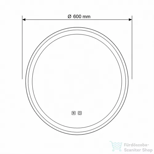 Leziter Ava 60 tükör led világítással 1030-60