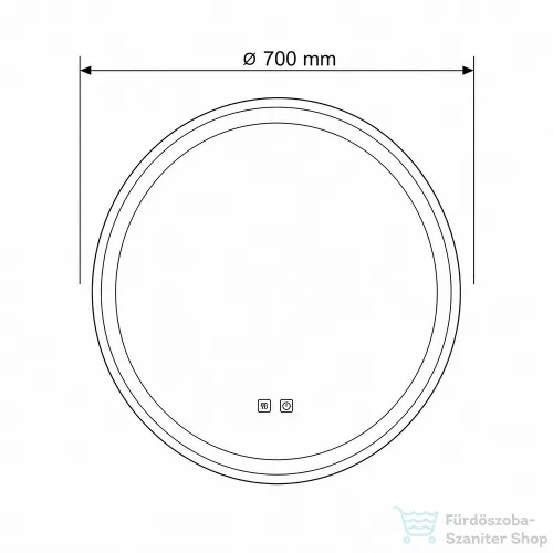 Leziter Ava 70 tükör led világítással 1030-70