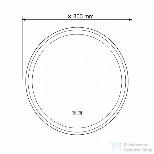 Leziter Ava 80 tükör led világítással 1030-80