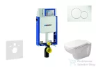 Geberit Kombifix falra szerelhető WC szett, Duravit D-Code rimless WC soft close ülőkével, Geberit Sigma 01 alpesi fehér nyomólappal 10302005NH1