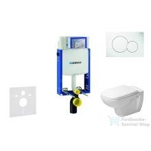   Geberit Kombifix falra szerelhető WC szett, Duravit D-Code rimless WC soft close ülőkével, Geberit Sigma 01 alpesi fehér nyomólappal 10302005NH1
