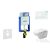 Geberit Kombifix falra szerelhető WC szett, Duravit D-Code rimless WC soft close ülőkével, Geberit Sigma 01 alpesi fehér nyomólappal 10302005NH1