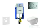 Geberit Kombifix falra szerelhető WC szett, Duravit D-Code rimless WC soft close ülőkével, Geberit Sigma 01 fényes króm nyomólappal 10302005NH2