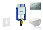Geberit Kombifix falra szerelhető WC szett, Duravit D-Code rimless WC soft close ülőkével, Geberit Sigma 01 matt króm nyomólappal 10302005NH3