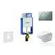Geberit Kombifix falra szerelhető WC szett, Duravit D-Code rimless WC soft close ülőkével, Geberit Sigma 01 matt króm nyomólappal 10302005NH3