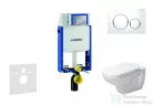 Geberit Kombifix falra szerelhető WC szett, Duravit D-Code rimless WC soft close ülőkével, Geberit Sigma 20 fehér/króm nyomólappal 10302005NH4