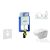 Geberit Kombifix falra szerelhető WC szett, Duravit D-Code rimless WC soft close ülőkével, Geberit Sigma 20 fehér/króm nyomólappal 10302005NH4