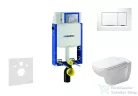 Geberit Kombifix falra szerelhető WC szett, Duravit D-Code rimless WC soft close ülőkével, Geberit Sigma 30 fehér/króm nyomólappal 10302005NH5