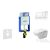 Geberit Kombifix falra szerelhető WC szett, Duravit D-Code rimless WC soft close ülőkével, Geberit Sigma 30 fehér/króm nyomólappal 10302005NH5