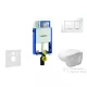 Geberit Kombifix falra szerelhető WC szett, Duravit D-Code rimless WC soft close ülőkével, Geberit Sigma 30 fehér/króm nyomólappal 10302005NH5
