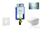 Geberit Kombifix falra szerelhető WC szett, Duravit D-Code rimless WC soft close ülőkével, Geberit Sigma 30 fényes/matt króm nyomólappal 10302005NH6