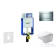 Geberit Kombifix falra szerelhető WC szett, Duravit D-Code rimless WC soft close ülőkével, Geberit Sigma 30 fényes/matt króm nyomólappal 10302005NH6