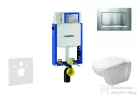 Geberit Kombifix falra szerelhető WC szett, Duravit D-Code rimless WC soft close ülőkével, Geberit Sigma 30 matt/fényes króm nyomólappal 10302005NH7