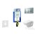 Geberit Kombifix falra szerelhető WC szett, Duravit D-Code rimless WC soft close ülőkével, Geberit Sigma 30 matt/fényes króm nyomólappal 10302005NH7