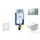 Geberit Kombifix falra szerelhető WC szett, Duravit D-Code rimless WC soft close ülőkével, Geberit Sigma 30 matt/fényes króm nyomólappal 10302005NH7